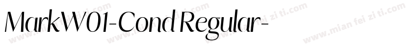 MarkW01-Cond Regular字体转换
